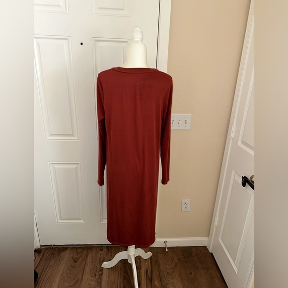G by Giuliana Multi Slit Burnt Red Orange Dress Shirt size M - Picture 4 of 8